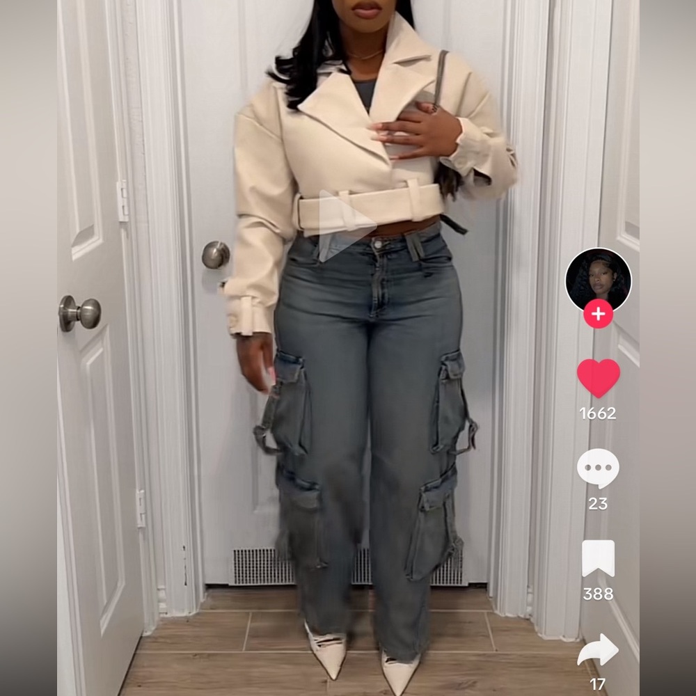 Cream beige jacket